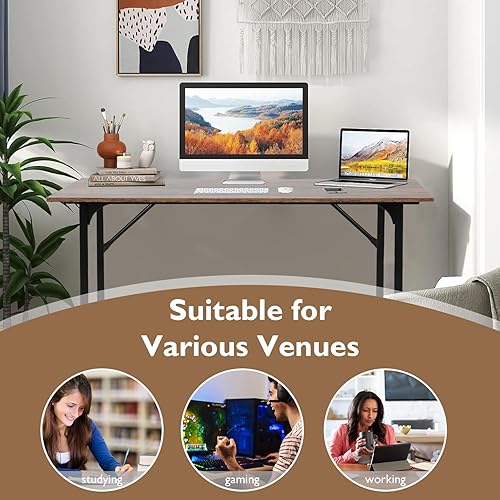 Vista 55 de BestOffice Escritorio para computadora, escritorio de oficina en casa, estilo moderno y simple para oficina en casa, estudio y escritura