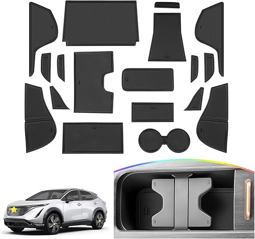 Miniatura 7 de SKTU Tapete con ranura para puerta C-HR CHR 2018-2022 antideslizante para puerta interior para puerta de Toyota, compartimento de puerta, forros de