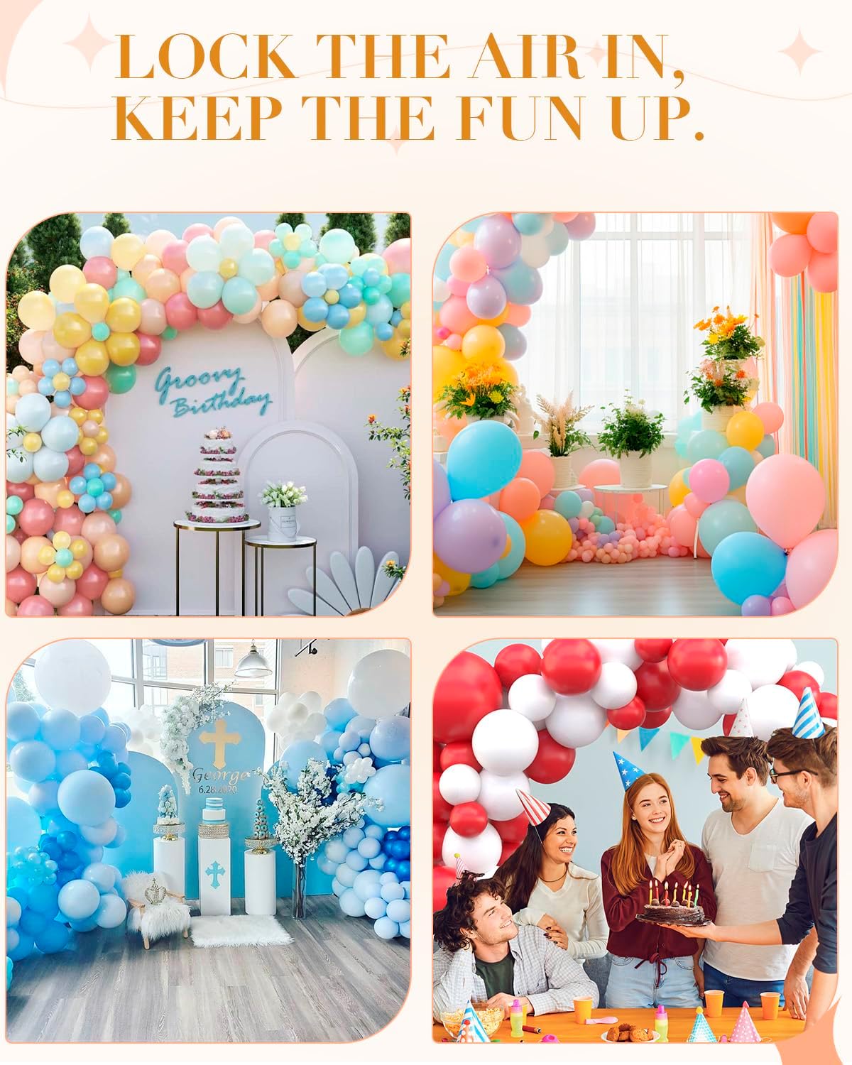 60 Pack Large Balloon Arch Clips, Plastic Transparent Backdrop Spring Clamps 3.5 Inch for Heavy Duty Clip Party Decor, Crafts, Woodworking & Photography