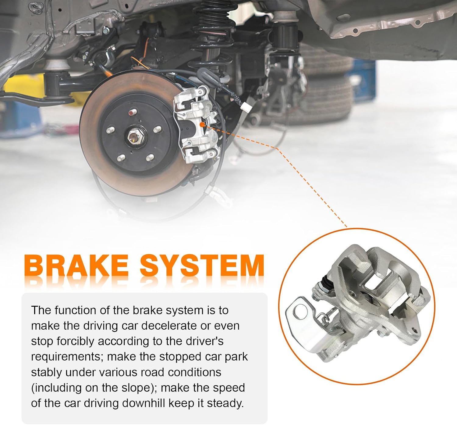 DRIVESTAR 19B3298 Rear Right Brake Caliper, for Honda Civic 2006-2015, for Acura ILX 2013-2018, for Acura CSX 2006-2011, replace for 18FR2478C FRC11839 FRC11839N, 14-5181 22-00959R 331-59640