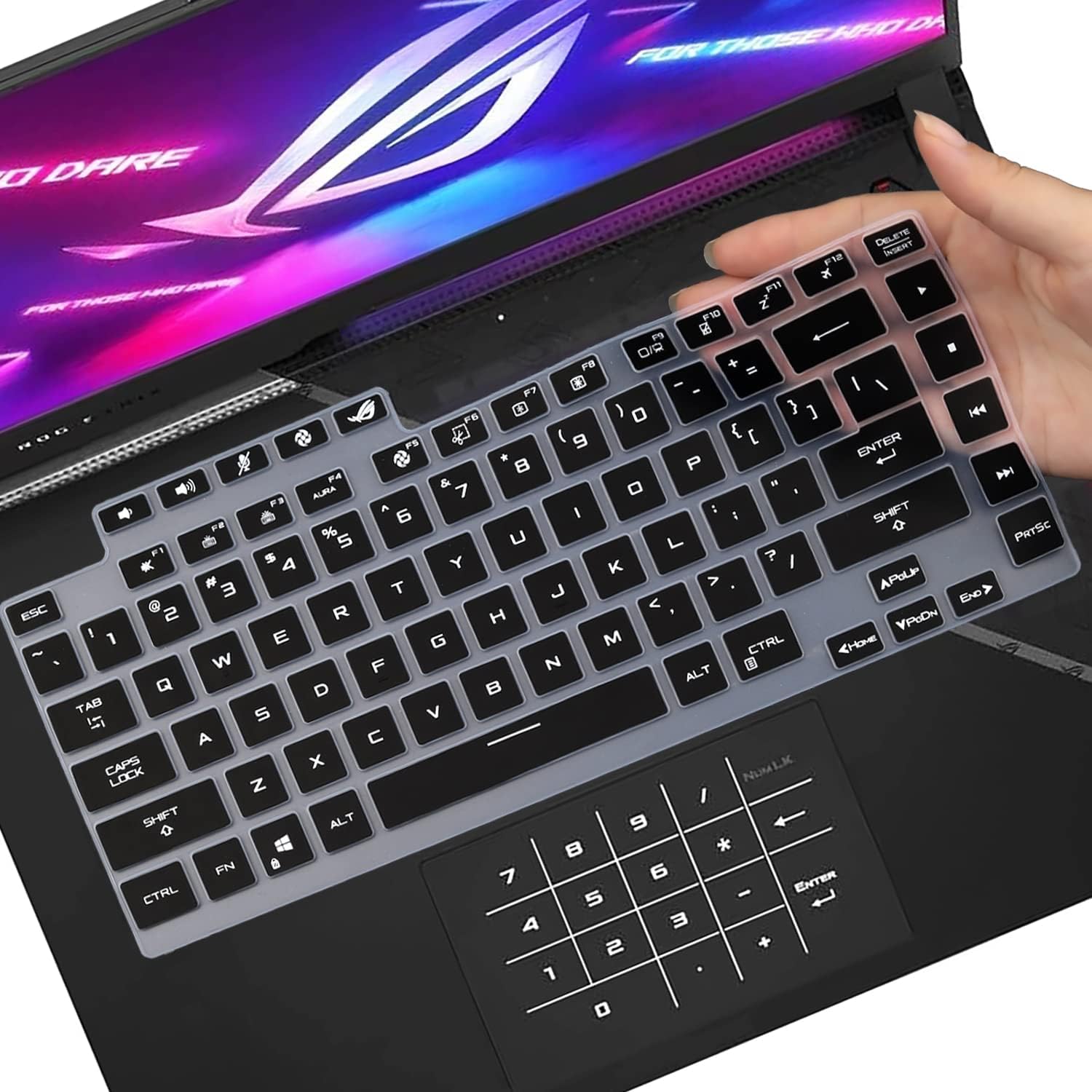 iFyx Silicone Laptop Keyboard Cover Protector Skin for Asus ROG Strix G15 G513 2021 15.6 inch Laptop (Black) (B0B6WR5GC8) Amazon Price History, Amazon Price Tracker