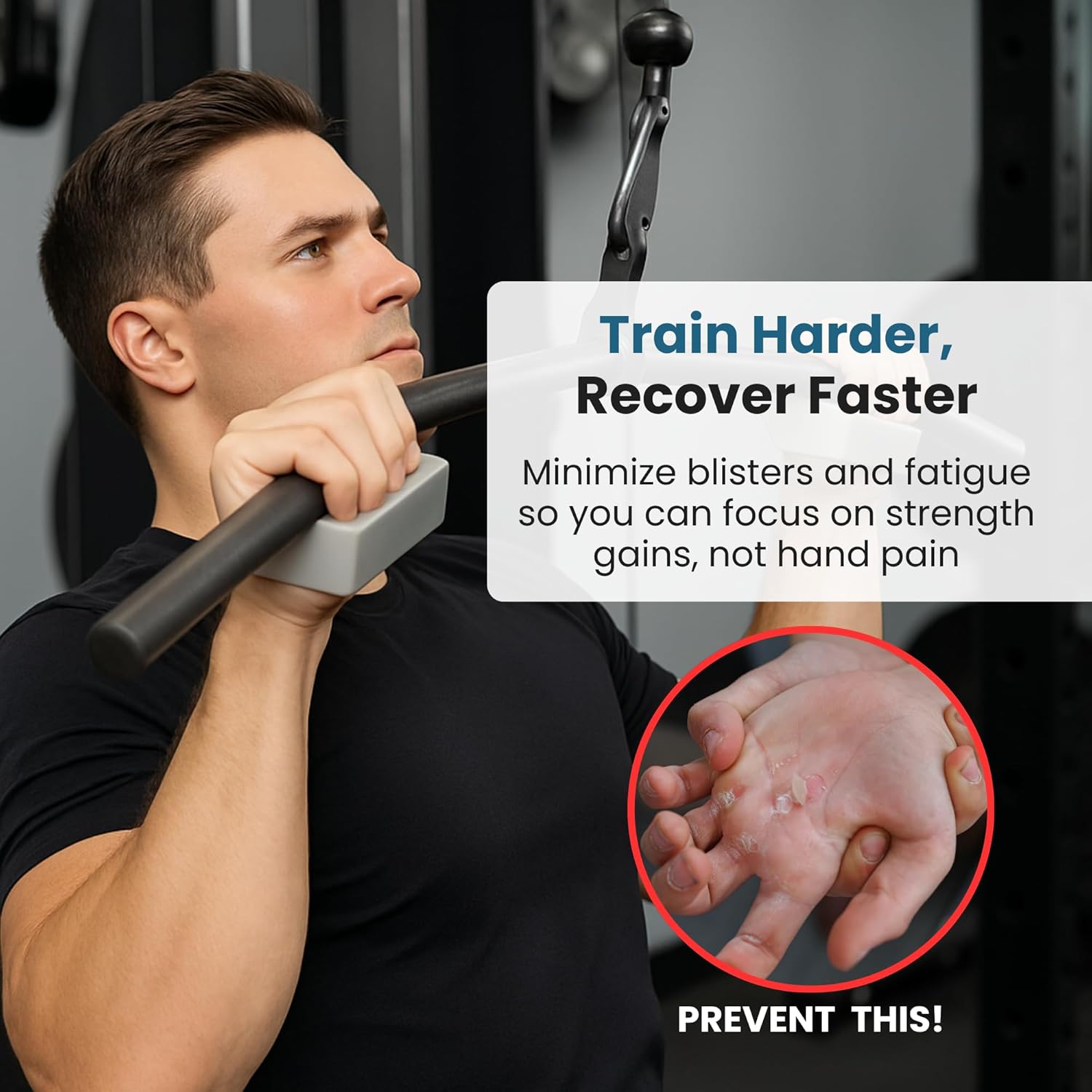 Jokari Lift Grips - Weightlifting Grips, Hand Protection Gear, Cushion Grip Gloves, Adjustable Workout Grips, Palm Strap Grips