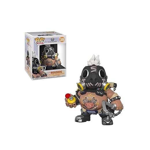 Funko Pop Games: Overwatch-6” Road Hog 6” Roadhog, Multicolor