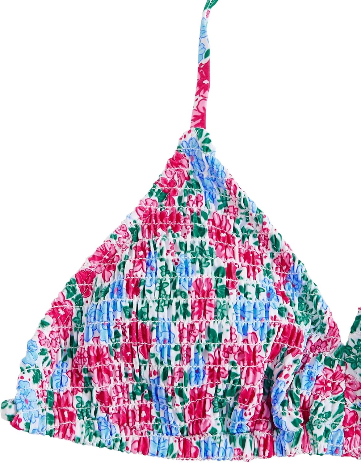 Girl's Tie Dye Smocked 2 Piece Swimwear Sets Backless Halter Bikini Cute Brief Bathing Suit - Image 5