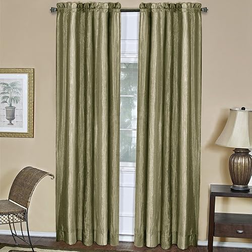 Miniatura 3 de PowerSellerUSA Designer Home - Cortinas semitransparentes a rayas multicolor para ventana, paquete de 2 paneles (beige, 50 x 84 pulgadas, 2 paneles)