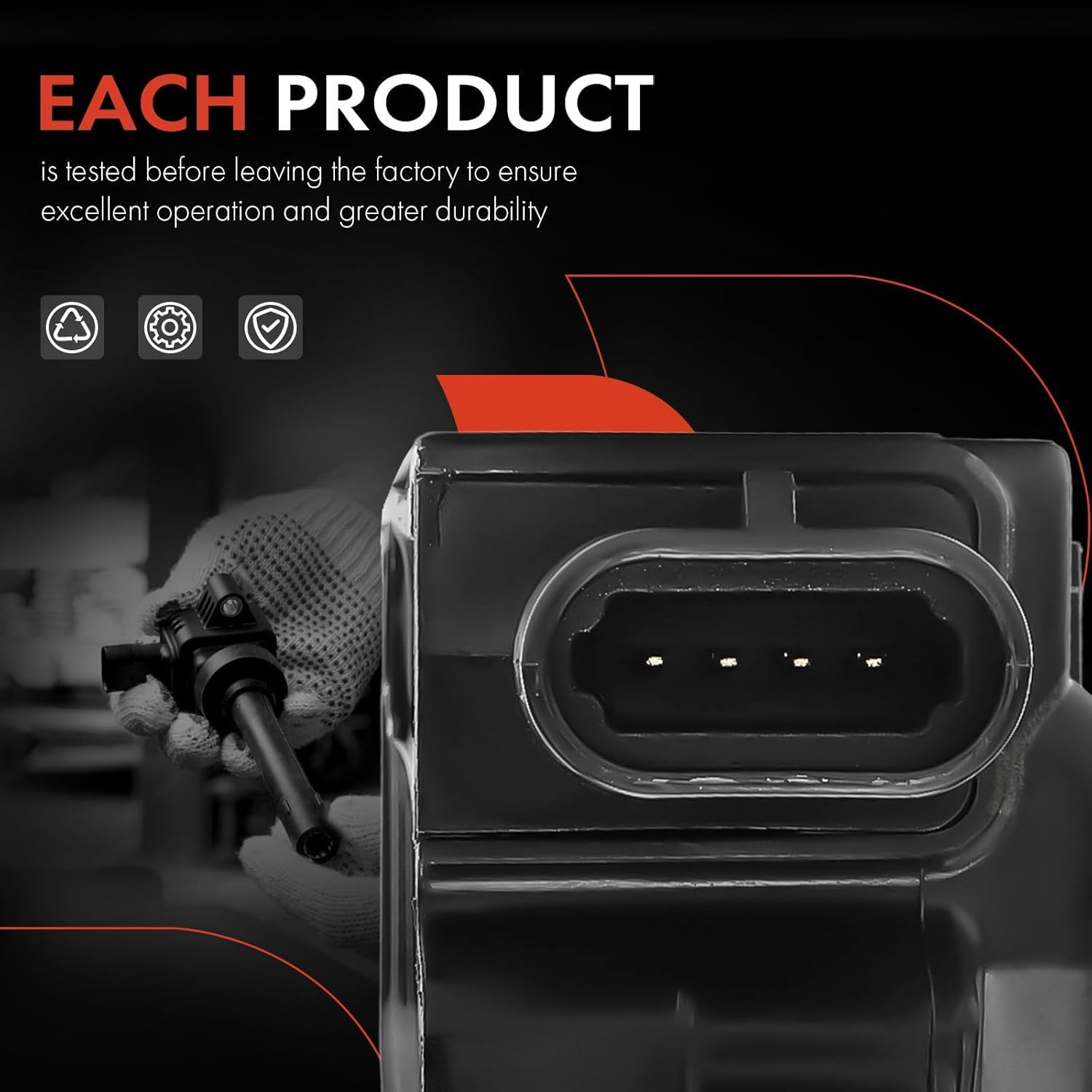 A-Premium Ignition Coil Pack Set of 8 (Square Coil) Compatible with Chevrolet Silverado GMC Sierra 1500 2014-2019 Yukon 2015-2018 V8 5.3L 6.2L