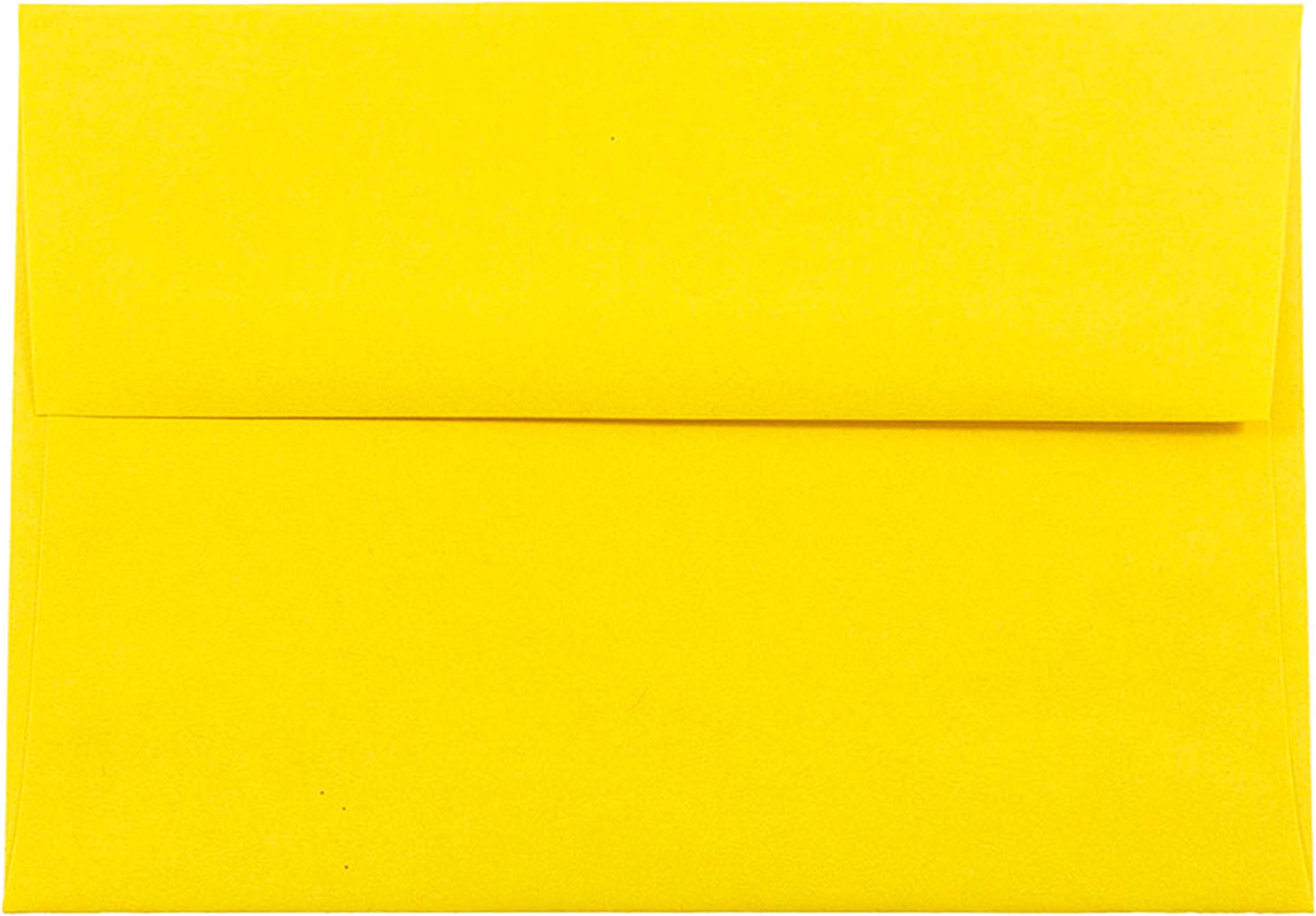 Bright Yellow 50 Boxed A6 Envelopes For Invitations, Greeting Cards, Weddings, Birthdays, Mailing, Any Occasion