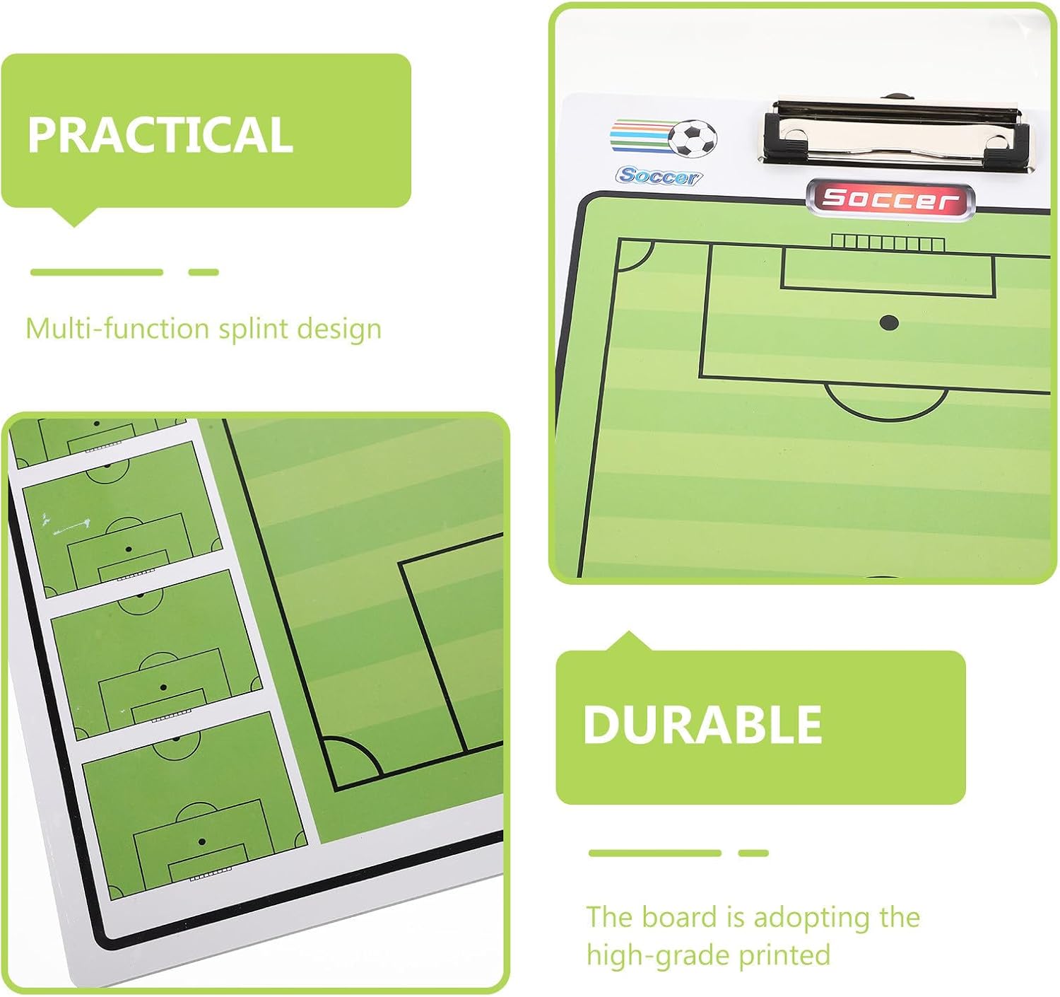 Didiseaon Lightweight PVC Soccer Tactical Training Board for Strategy Game and Soccer Match Easy to Use Football Whiteboard and Planning Board with Useful Competition Features