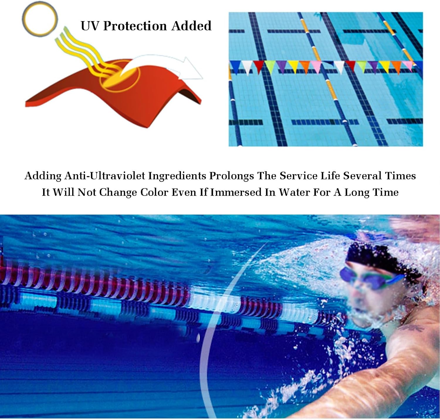 Swimming Pool Lane Divider Rope Kits - 900cm Floating Safety Cordon for Indoor/Outdoor Use, Ideal for Pool Safety, Lane Separation, and Dangerous Area Marking