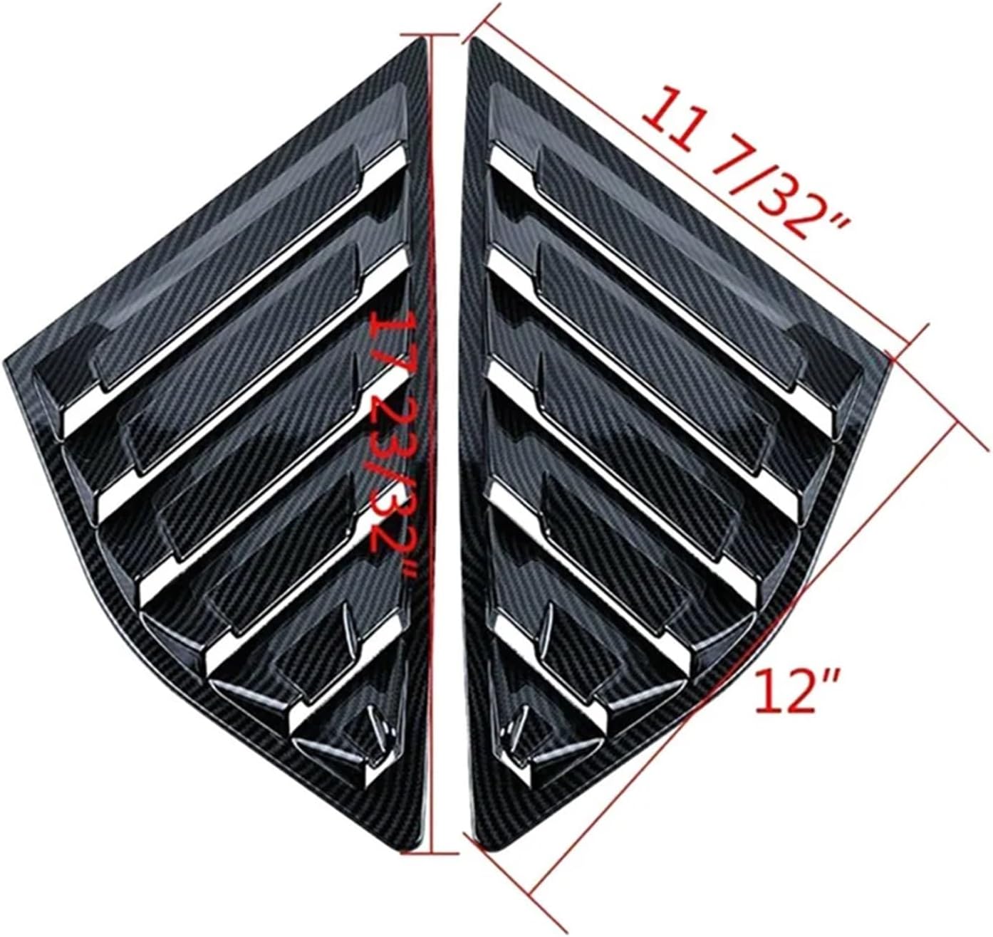 N61R-Rear Quarter Window Louvers Compatible with Ford Focus MK3 Hatchback 2012-2018 Spare Parts Car Tunning Panel Side Air Vent Cover