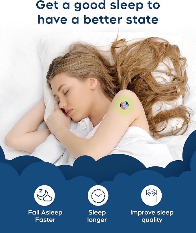 Sleep Patches, 30 Pack Upgraded Deep Sleep Patches for Adults, All Natural Deep Patch, Quick Acting Ingredients, for Men and Women, Easy to Use That Last All Night - Blue - 23