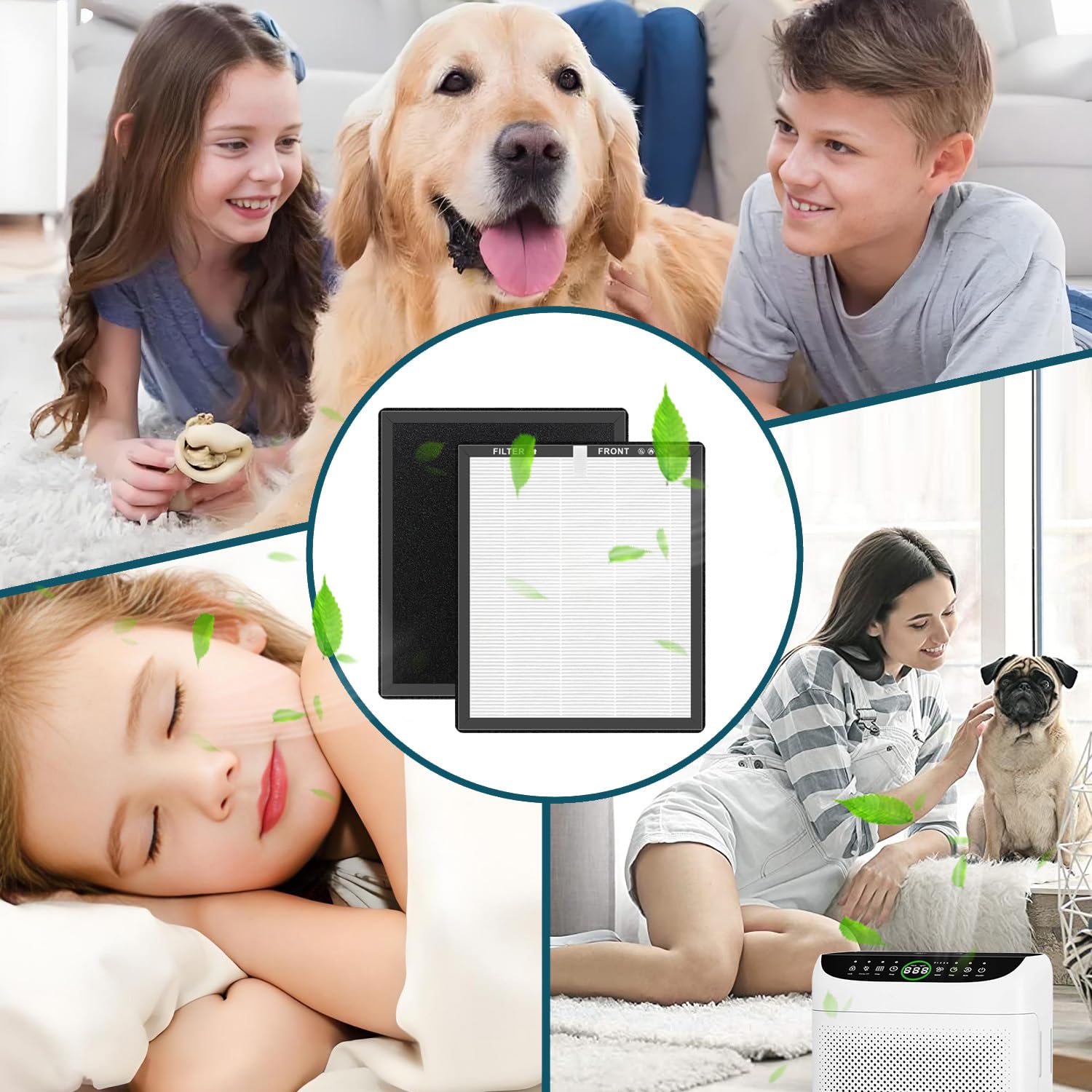 Filtro de aire E-400 para purificador de aire compatible con purificador de aire AromaRoom E-400, reemplazo de filtro H14, filtro de aire True Hepa de 3 etapas con carbón activado de