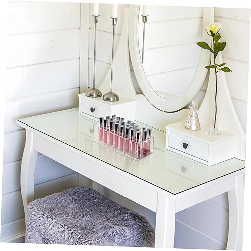 Miniatura 9 de ARTSEWPLY Organizador de lápiz labial, compartimento de almacenamiento de maquillaje, para oficina en casa, cosméticos, diseño transparente duradero
