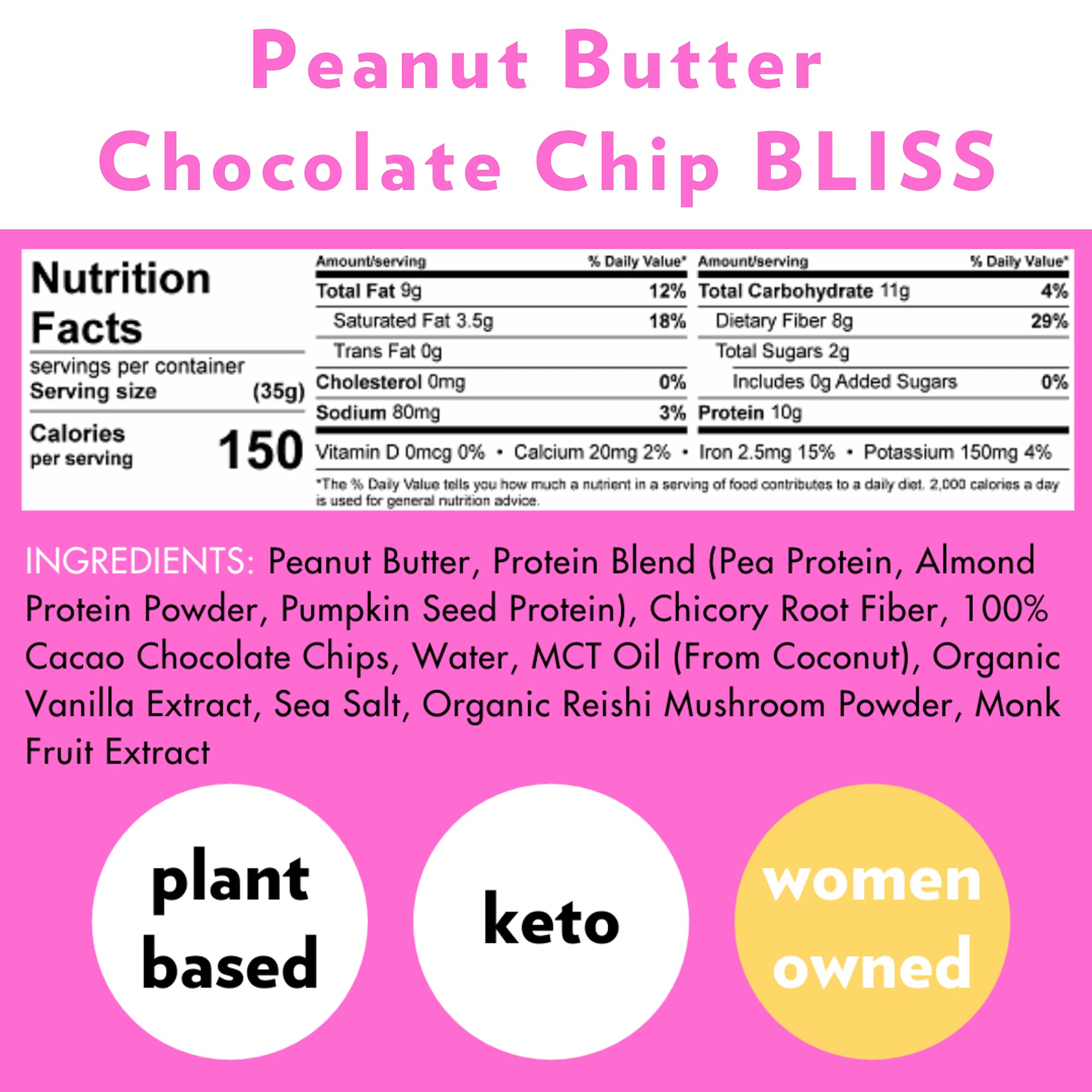 B.T.R. Bar Superfood Keto Protein Bars, Plant Based Vegan Protein, Low