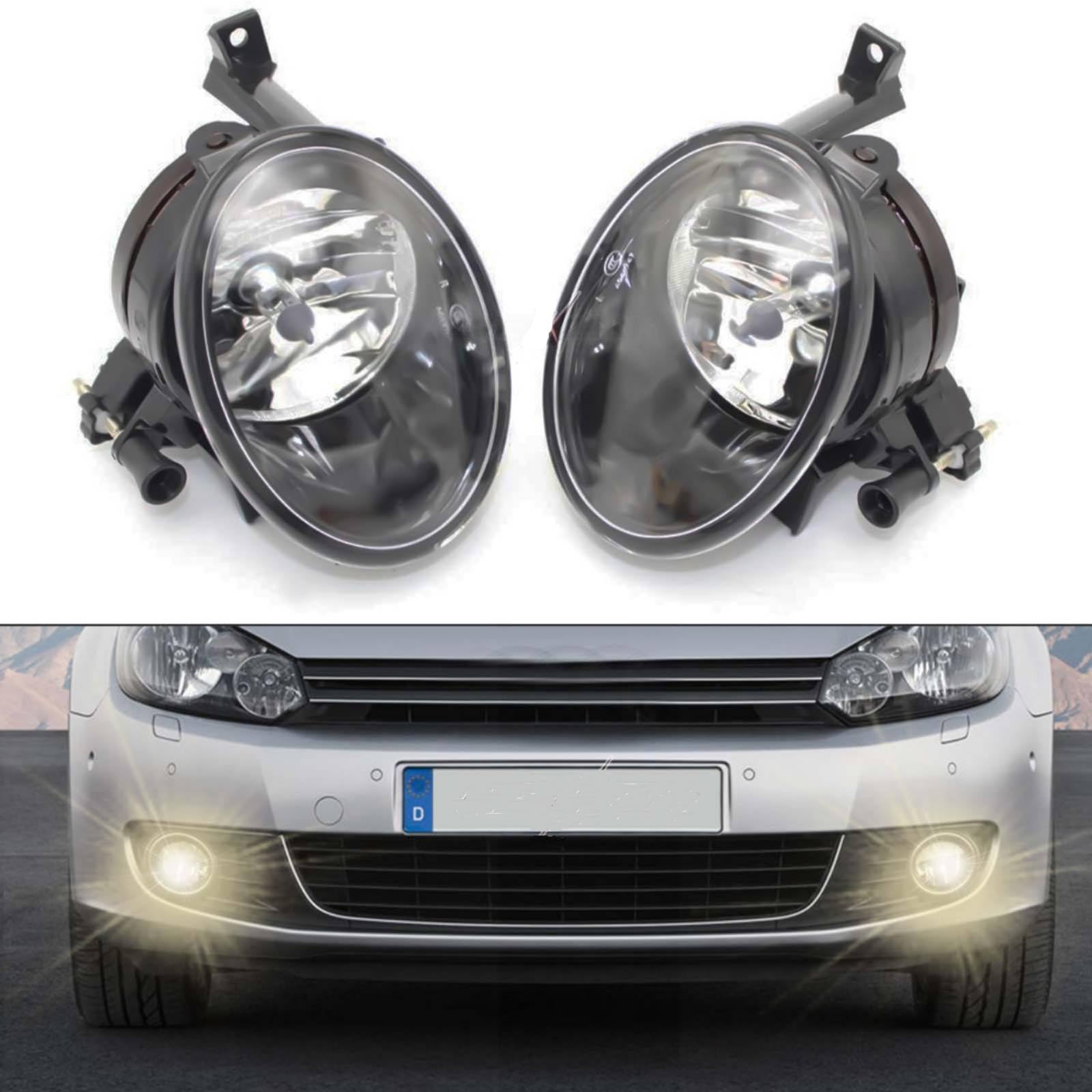 AUTOXBERT Coppia di fendinebbia per VW Golf 6 Cabriolet Plus Eos Tiguan Beetle Caddy 3 Jetta Touran SEAT Alhambra
