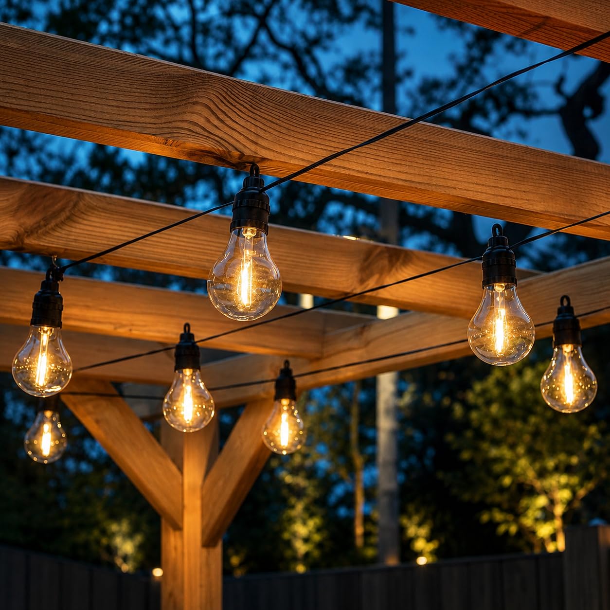 Festive Lights batteriebetriebene Outdoor Lichterkette – 10 bruchsichere LED Birnen – TIMER - 4,50m Beleuchtungslänge – verschiedene Ausführungen, (klare Glühfadenbirnen)