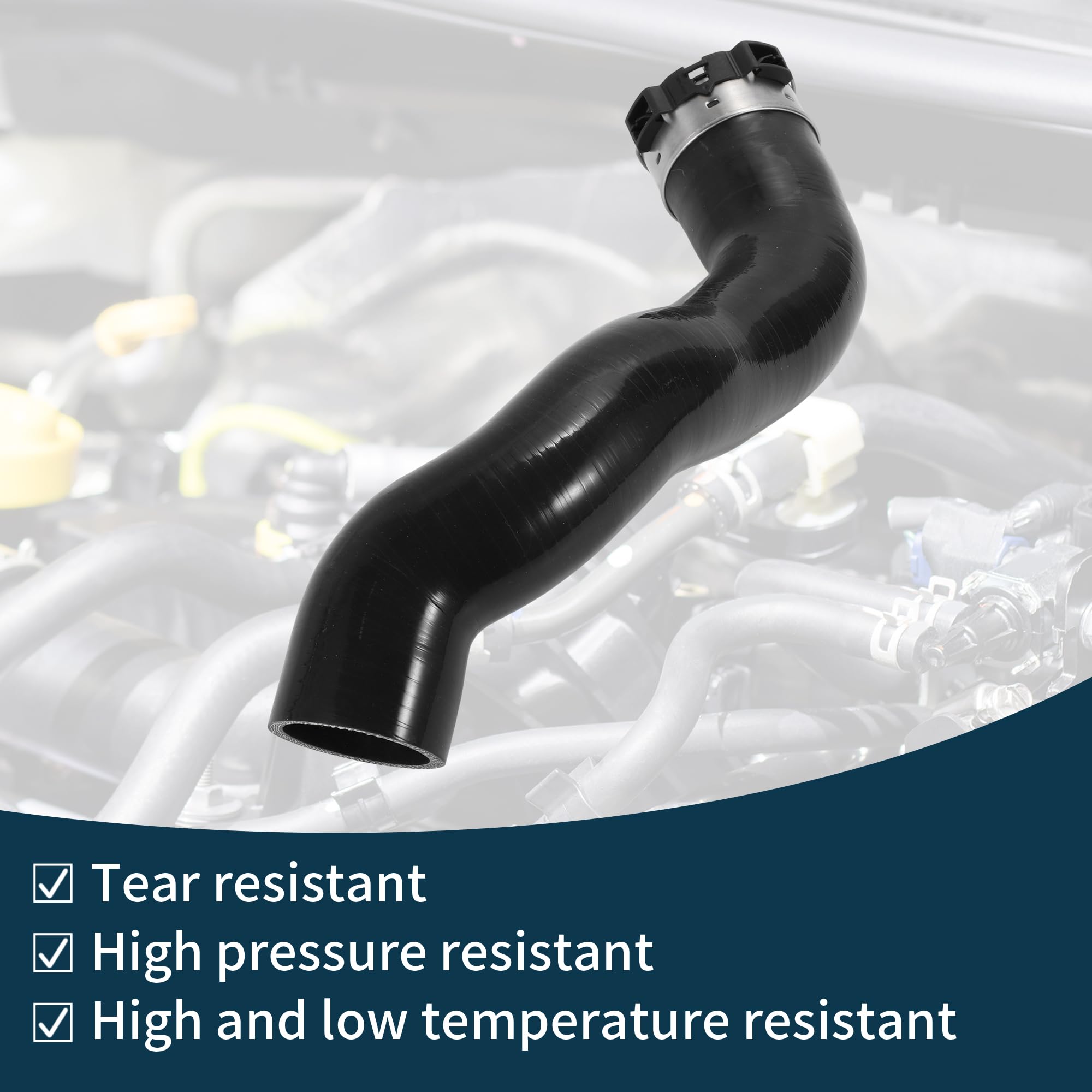 Motoforti Tuyau De Radiateur Tuyau De Chauffage Pour Dacia Duster 2019- No.144607725R En Caoutchouc Noir 1 Pc