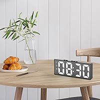 Vista 2 de Battery Digital Clock Small, Electronic Digital Alarm Clocks, Reliable Mini Digital Clock, Battery Operated Desk Clock with Improved Time