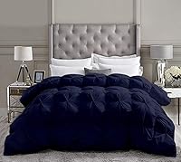 Vista 15 de Edredón de lujo para todas las estaciones, estilo pintuck, 100% algodón orgánico, tamaño Queen de 98 x 98 pulgadas, edredón plisado de 3 piezas