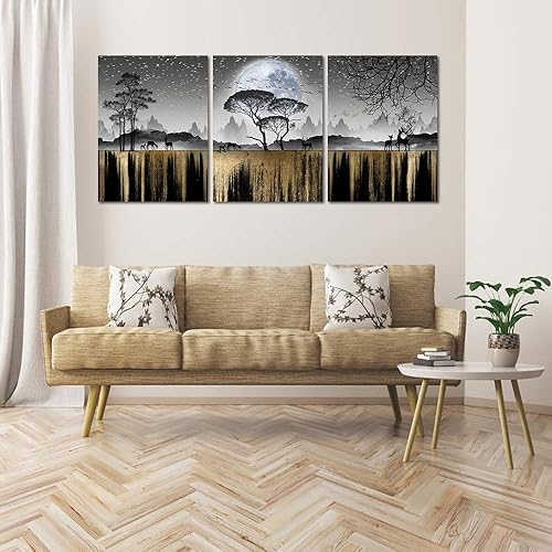 Miniatura 3 de Arte de pared para sala de estar, decoración de pared familiar para dormitorio, cuadros de pared en blanco y negro, árbol, lienzo para baño, pared,