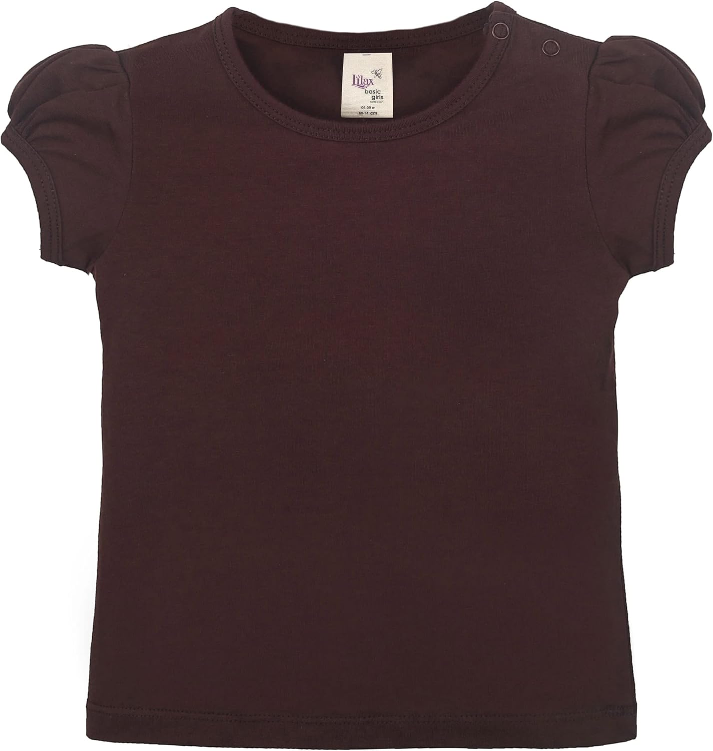 Lilax Baby Girls' Basic T-Shirt Short Sleeve Crewneck Tee