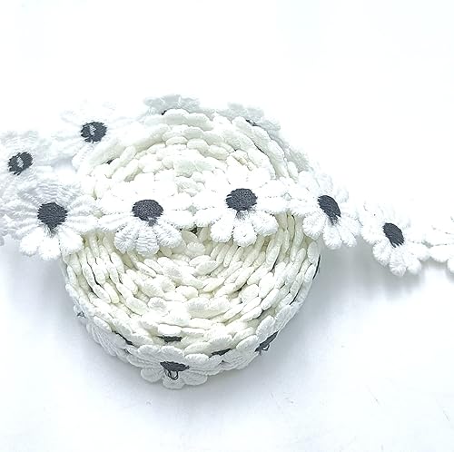 Miniatura 2 de Cinta de encaje de margarita negra de 3 yardas, cinta de encaje vintage bordada para boda, manualidades, suministros de costura hechos a mano, 1