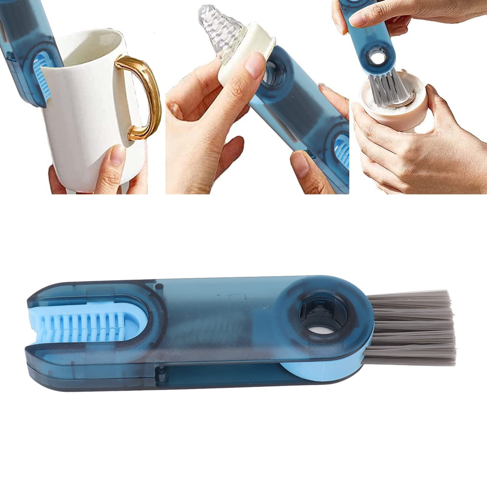 3 in 1 Cup Lid Gap Cleaning Brush Set, 3 in 1 Multifunctional Cleaning Brush