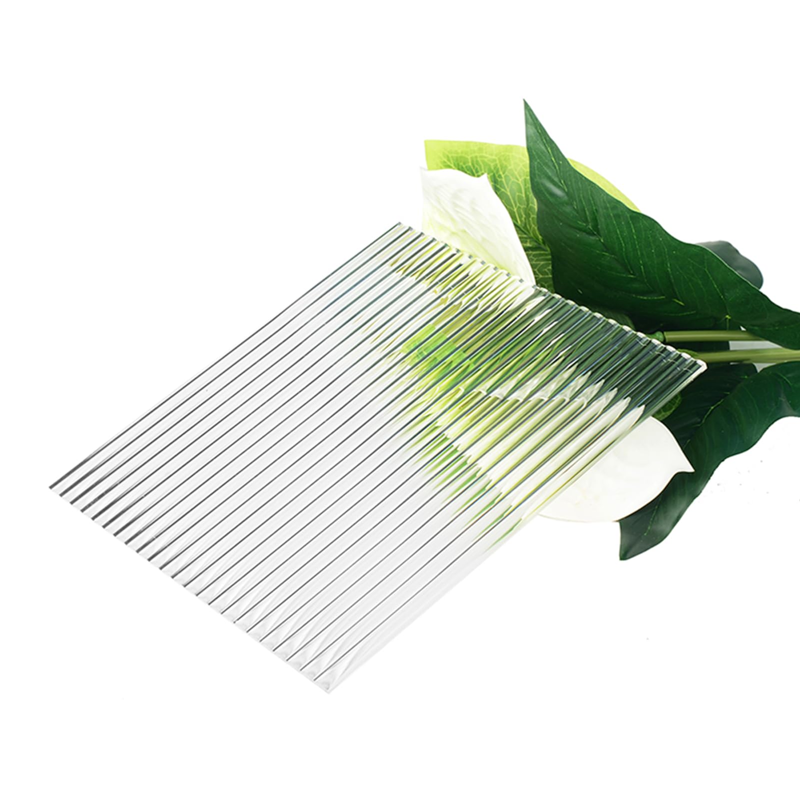 PULaif Wave Ripple Sheet Acrylic Sheet, Clear Acrylic Sheet A4 297x210mm 3-10mm Wave Ripple Wide Stripe Thick Stripe(Wide Stripe,5mm)