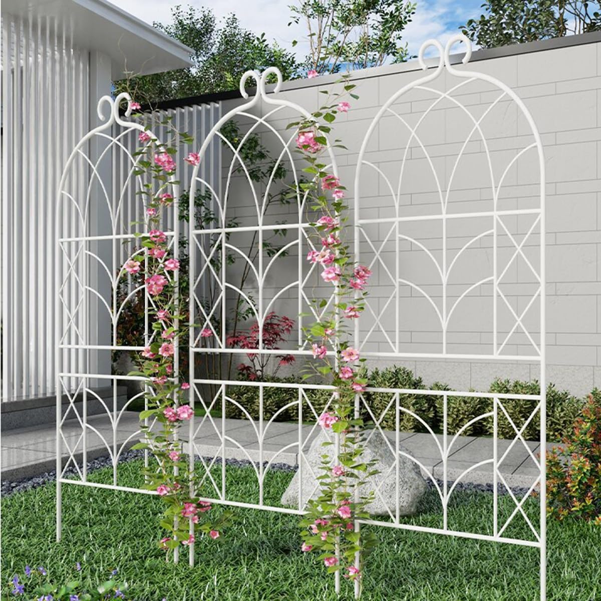 Traliccio Rampicanti Rotondo In Ferro - Supporto Piante Da Giardino, Interno/Esterno, Antiruggine