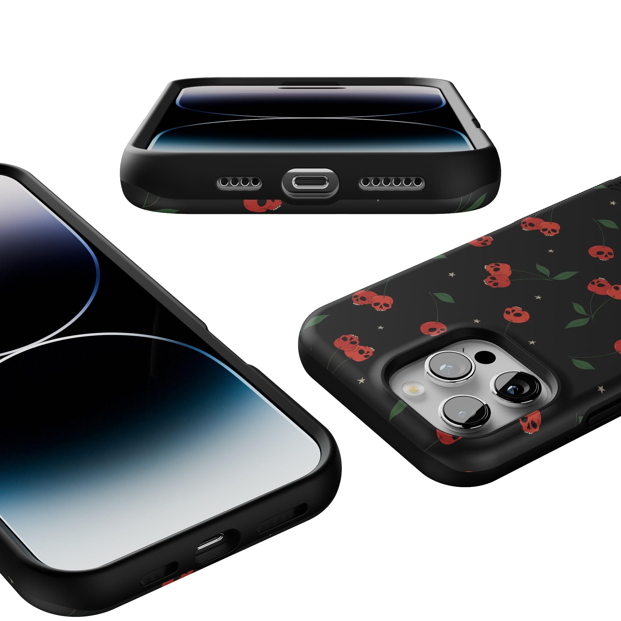 専用ページ SKULL BERRY柄 iPhone16proカバー スマートフォン・携帯