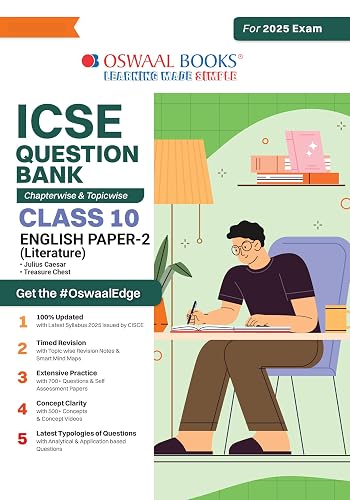 Oswaal ICSE Question Bank SOLVED PAPERS | Class 10 | English-II | For Exam 2024-25
