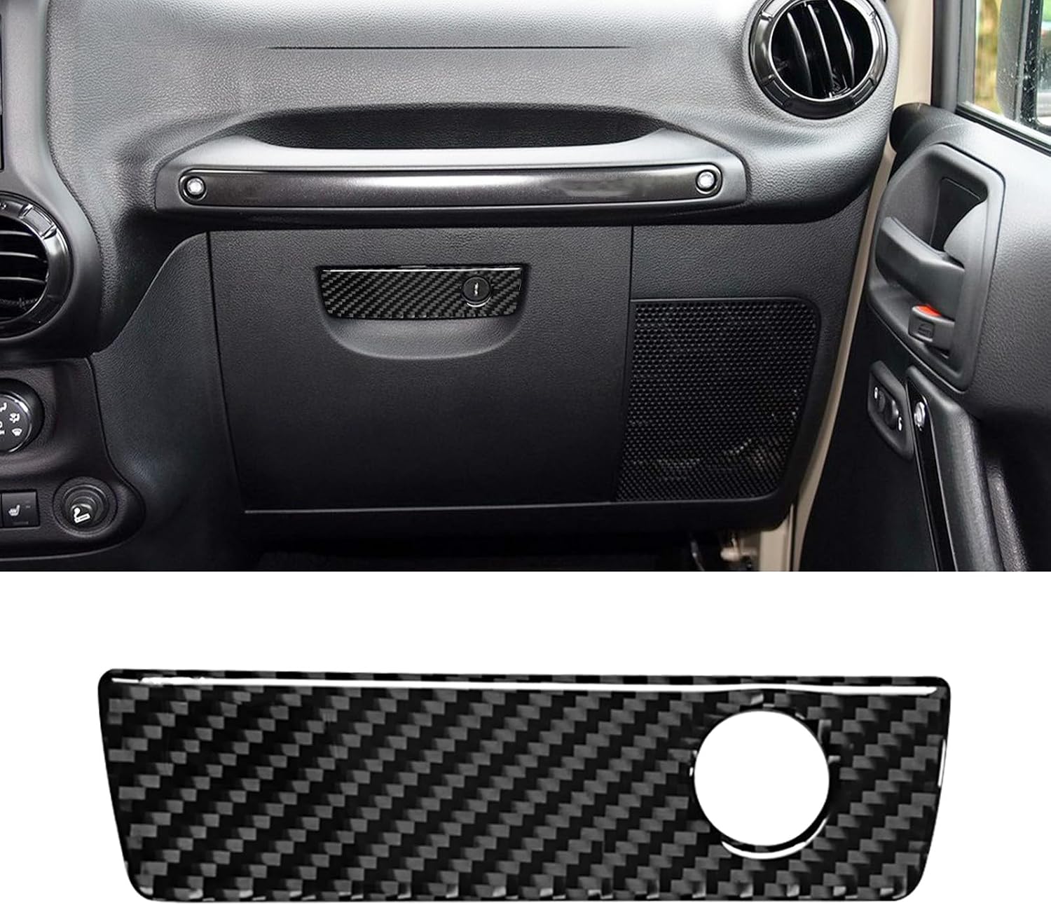 RUIANTE Co-Pilot Storage Box Handle Panel for Jeep Wrangler JK 2011-2017