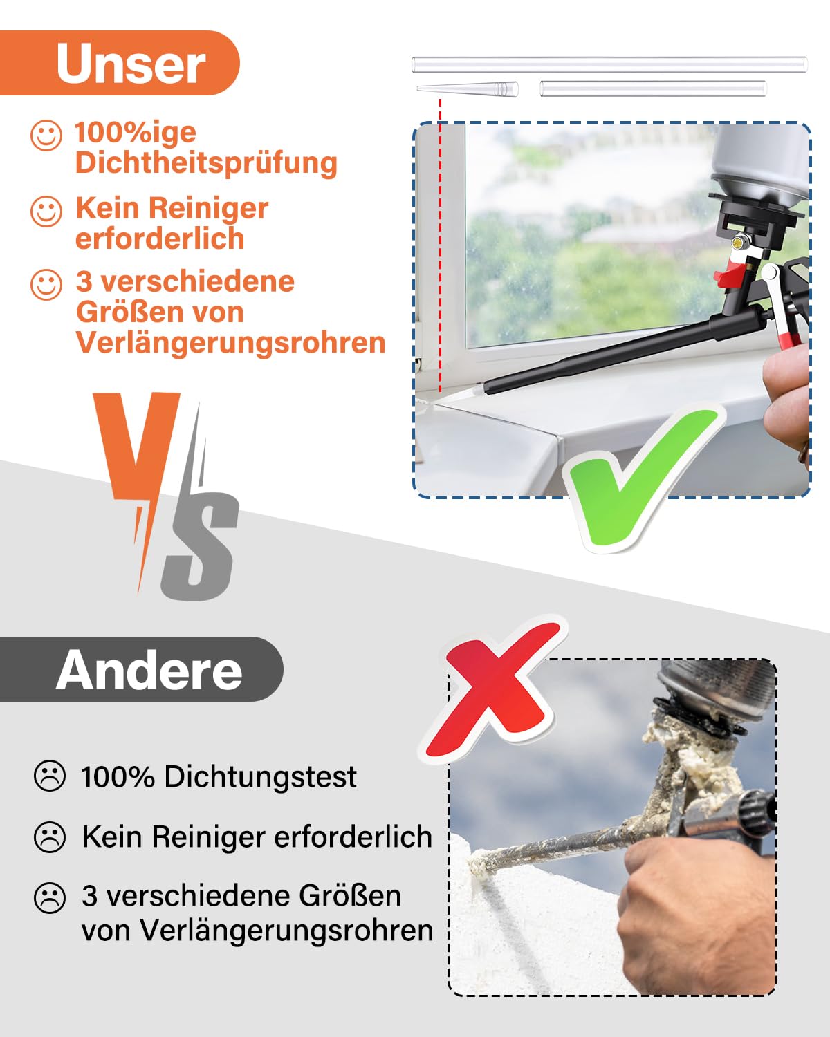 PU Schaumpistole - Lytool Bauschaumpistole BENÖTIGT KEINE REINIGER Dosierpistole aus Metall für Heimwerker und Profi