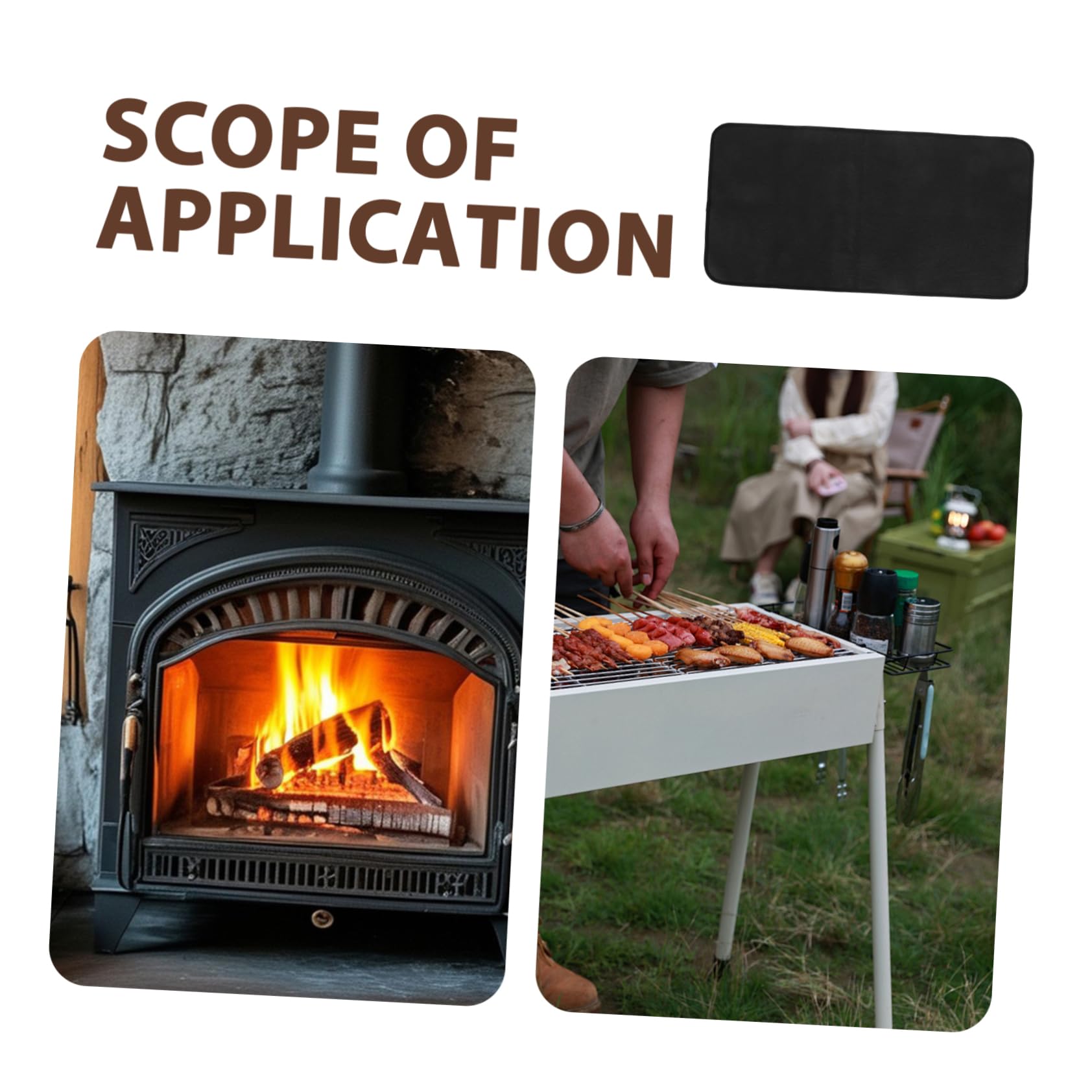 Toyvian Feuerfeste Grillunterlage Grillschutzmatte Für Terrasse Und Balkon Hitzebeständige Schutzmatte Grillzubehör Große Abdeckung Leicht Zu Transportieren Verstauen