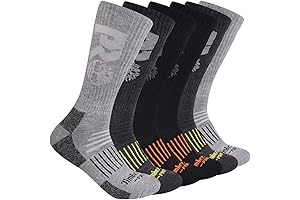 Keep Your Feet Warm and Dry: Men's 6-Pack Work Boot Socks