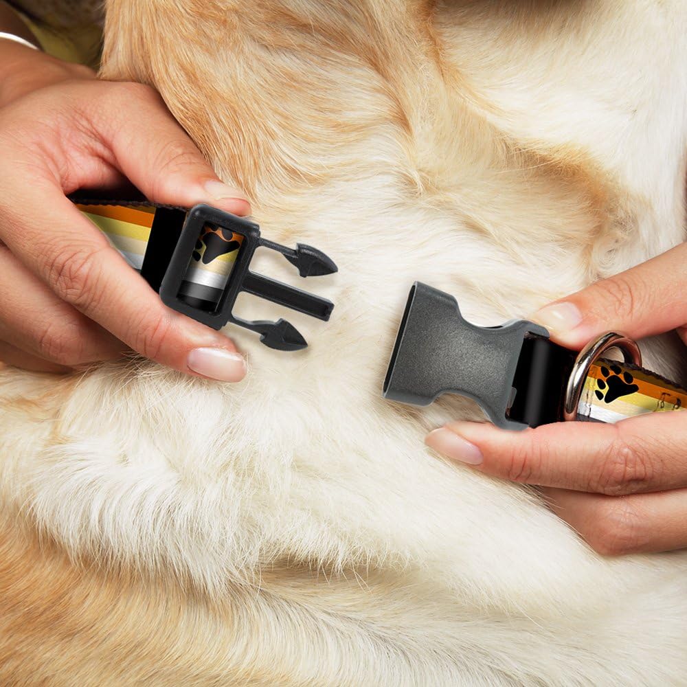 Buckle-Down PC-W30682-WS Plastic Clip Collar, Pride, 1.5" Wide-Fits 13-18" Neck-Small