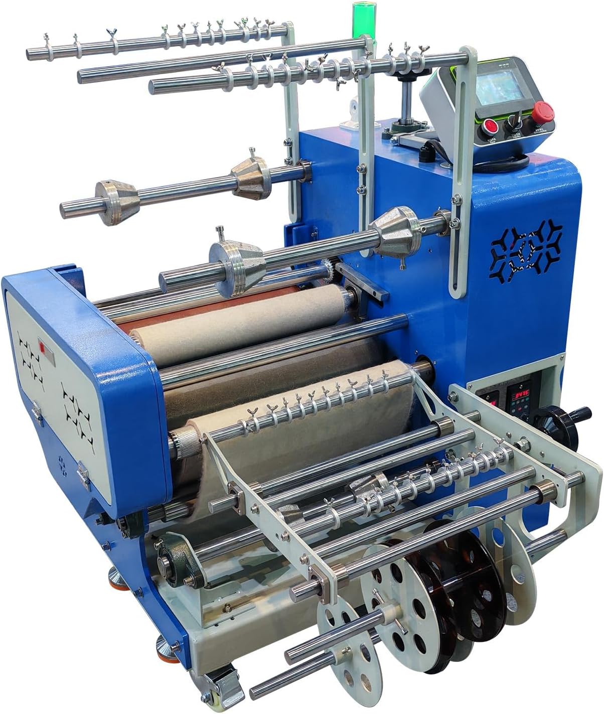 8in x 16in Mini Roller Ribbon Narrow Fabrics Double-Sided Heat Transfer Printing Machine for Belts Headbands Press Printing 110V