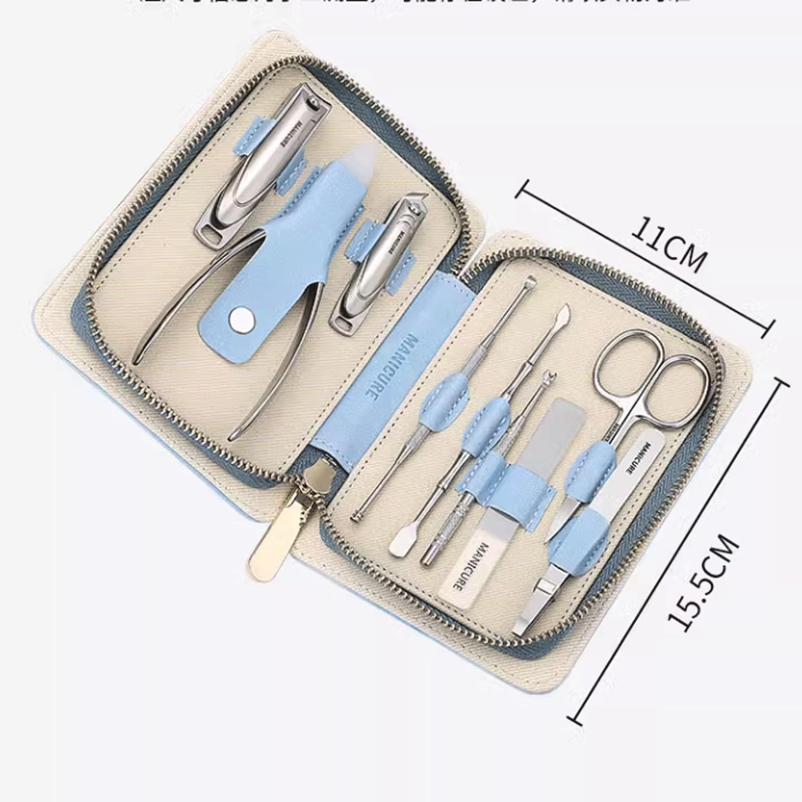 Maniküre Set Nagelknipser-Set for Damen, Hawkbill-Zange, Reparatur-Werkzeuge for graue Nägel, Spritzschutz, Nagelrille, spezieller Nagelknipser Nagelknipser(Blue)