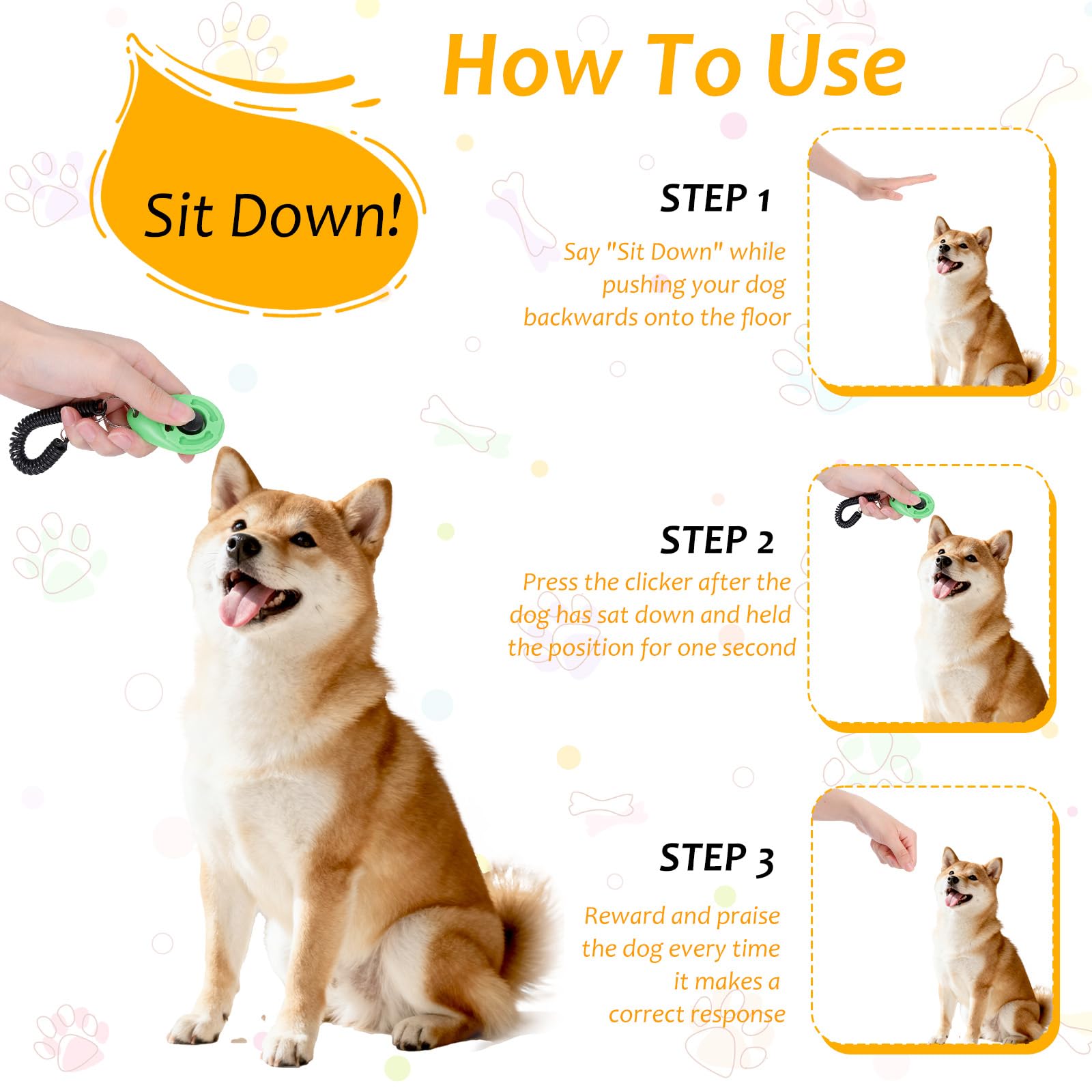 Lot de 30 cliquets de dressage pour chien avec dragonne, clicker d'entraînement comportemental pour animaux de compagnie pour l'obéissance et le renforcement positif, fournitures