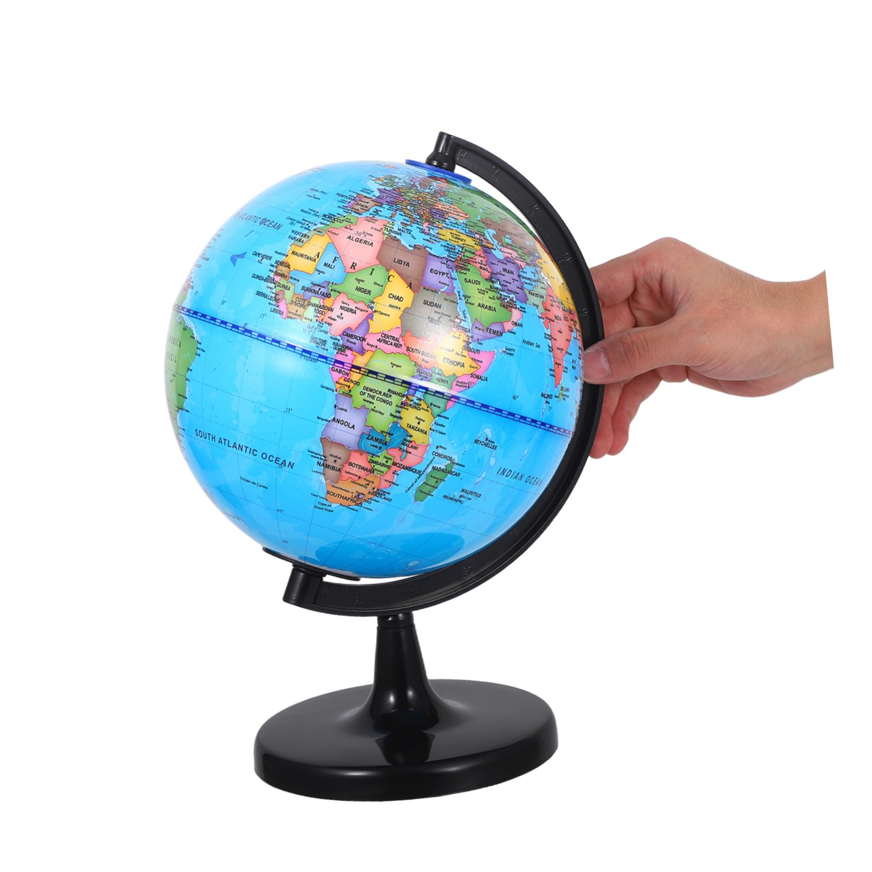 SHINEOFI Globo Dell’apprendimento Grande con Mappa del Mondo per Ragazzo Ragazza, Mappamondo Educativo Rotante con Base Stabile, Strumento Didattico per Classe e Uso Domestico
