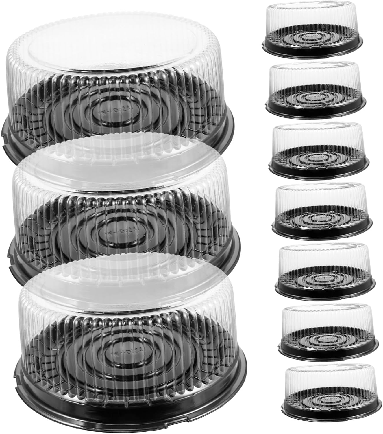 GOOHOCHY 10pcs Cake Box Plastic Containers with Lids