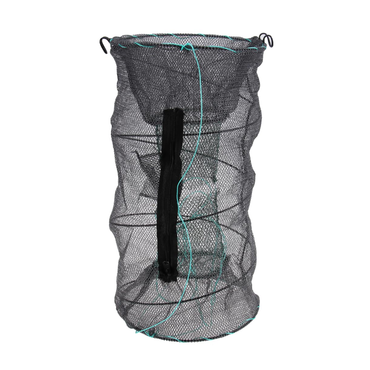 HONITANO Foldable Fishing Net with Mesh Hole Steel Wire Crab and Lobster Trap Portable Fishing Accessories for River Lake and Sea Use