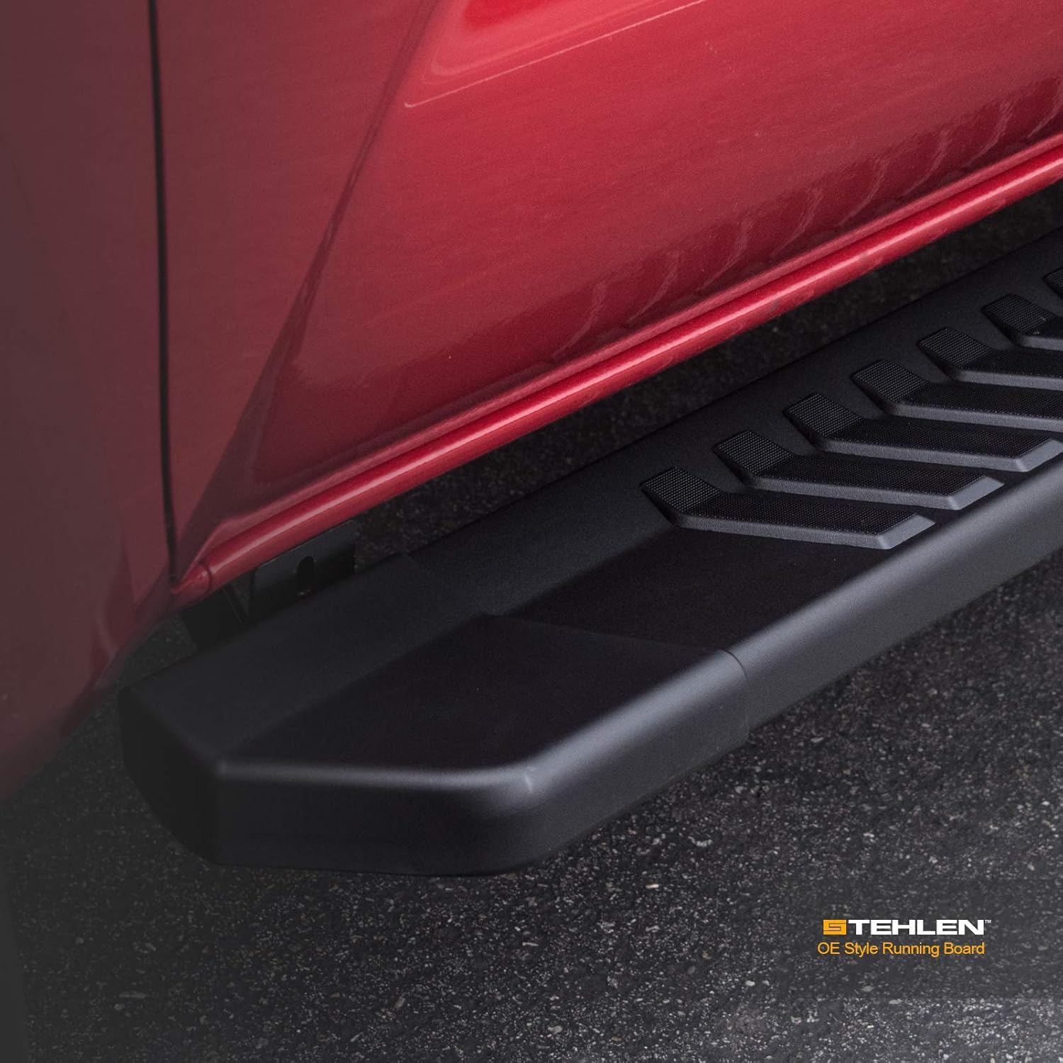 Stehlen 733469494874 Compatible with 2009-2018 Dodge Ram 1500/2019-2024 Classic / 2010-2018 2500 3500 4500 5500 Crew Cab 6" OE Series w/Polymer Stripes Design Aluminum Running Boards - Matte Black