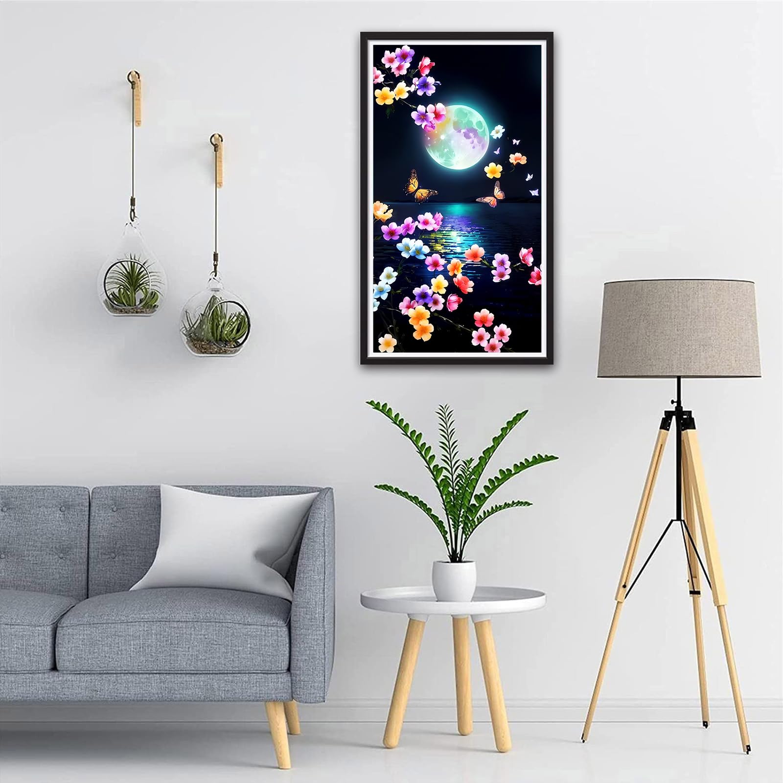ZHUMUTO Diamond Painting Adulte Grand Format,40x70cm Peinture Diamant XXL Fleur B,Broderie Diamant Painting Kit Complet Adulte,Grande Taille Pour la Décoration