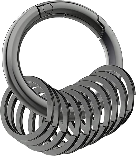 Miniatura 7 de Idakekiy Llaveros planos divididos a granel de 1.18 pulgadas1.181 in, resistente y fuerte con clip de anillo circular de 2.362 in (colorido)