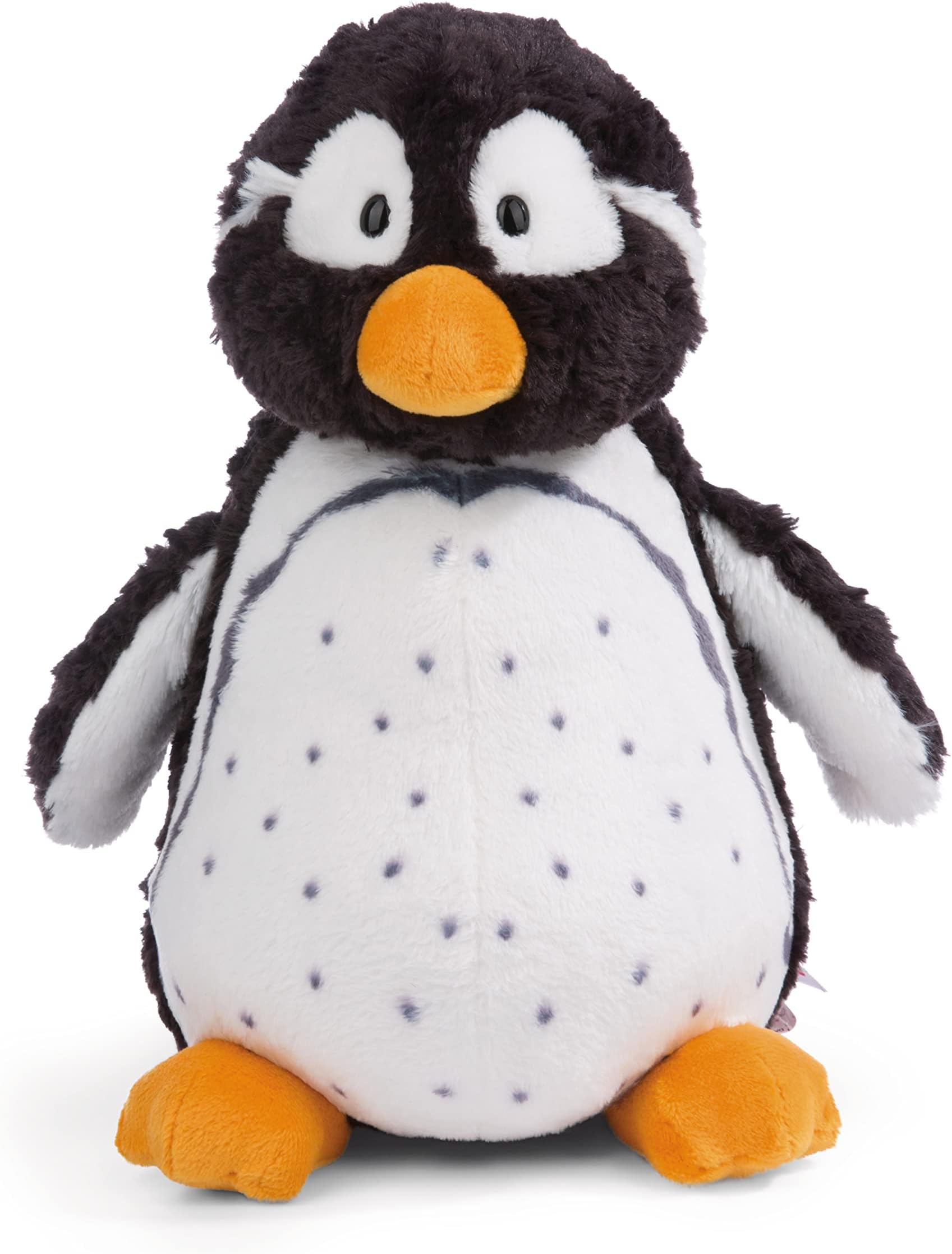 Nici 49310 Cuddly Penguin Stas 16cm Black-White Sitting-Sustainable Made Plush, Cute Soft Toy to Cuddle and Play with, for Children & Adults, Gift idea, Grau,Schwarz,Schwarz-weiß,weiß