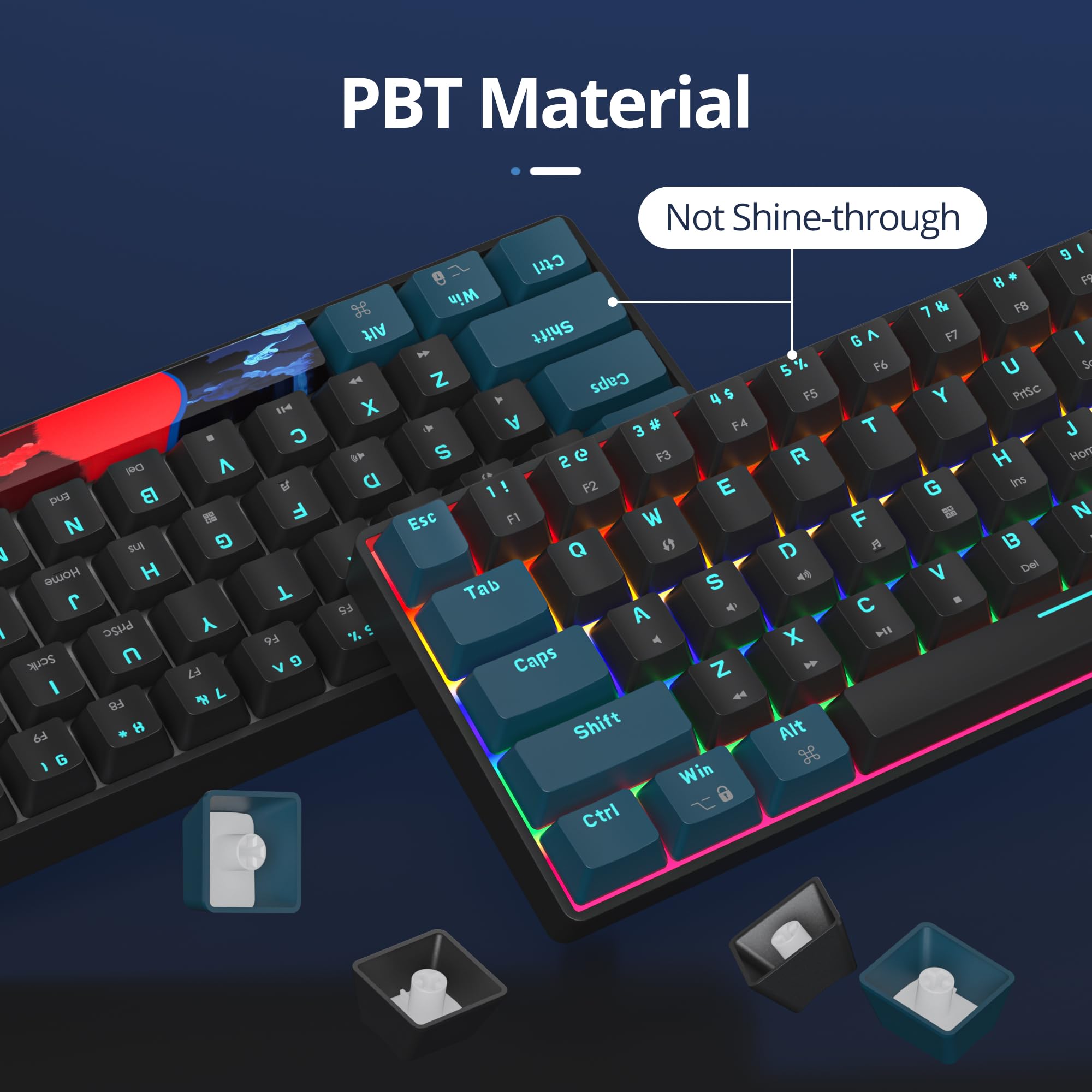 ⭐︎meri0005⭐︎ Amazon.com: surmen 60% Mechanical Gaming Keyboard with Linear Red