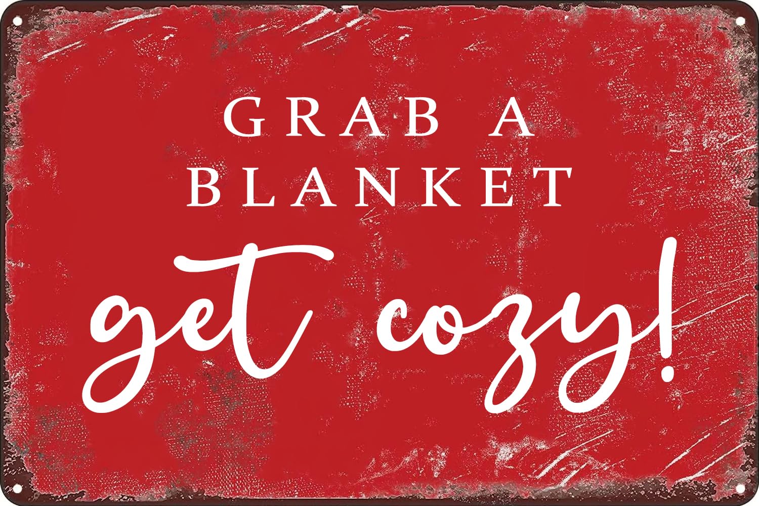Kwqdozf As Pic 05 8X12 Inch Funny Metal Tin Sign Grab A Blanket And Get Cozy Vintage Wall Dec