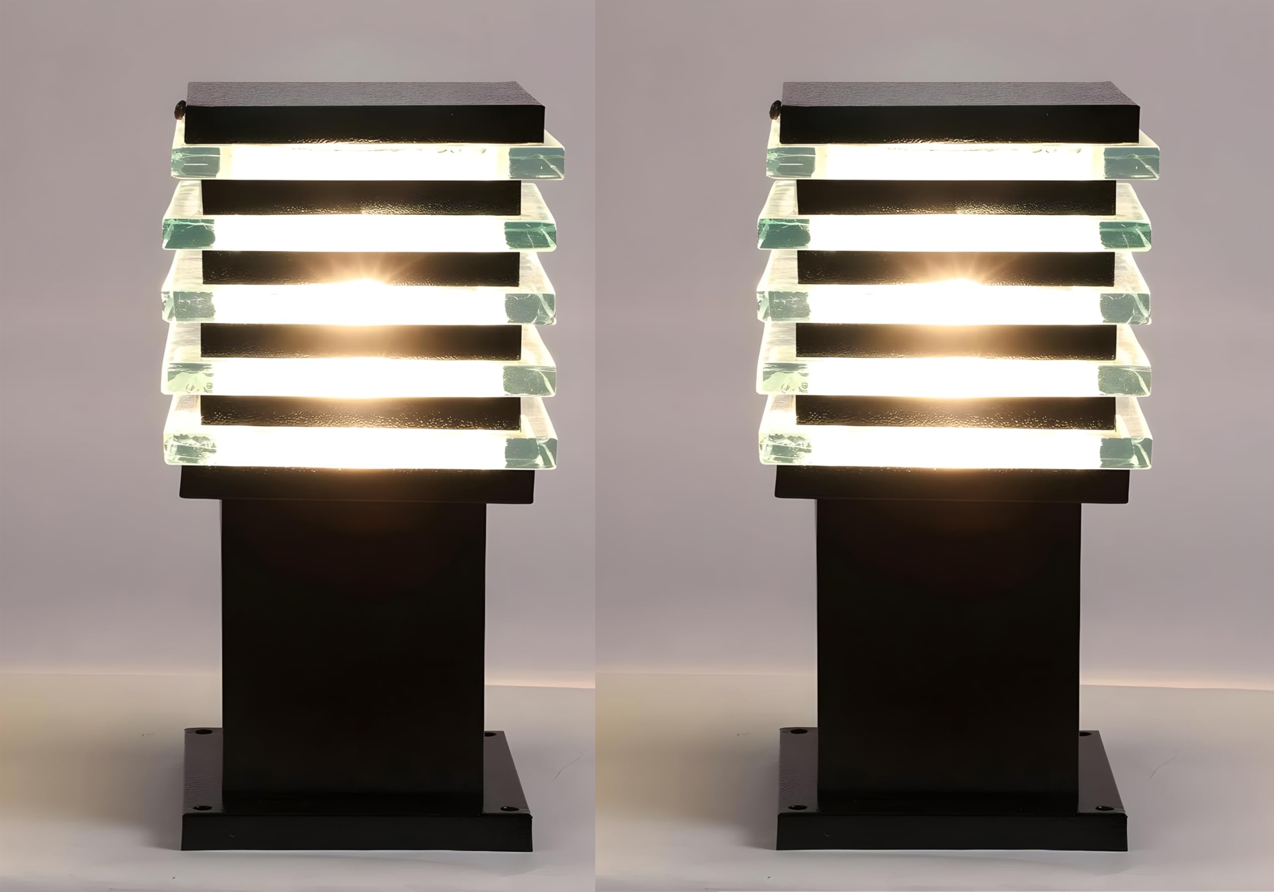 twixle GATE Light for Home Gate/Lamps for Outdoor Waterproof/Gate lamp/Gate Light/Gate Pillar Lights for Outdoor for Pillar, Garden,Stairs, Boundries, (Cube) (Bulb Not Included) (Pack of 2)-picture-14