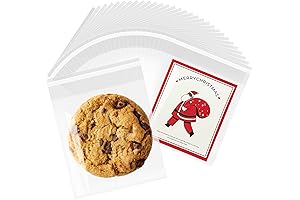 Crystal Clear 3.5" Cookies Bags with Stickers for a Self-Sealing Sweet Treat Solution